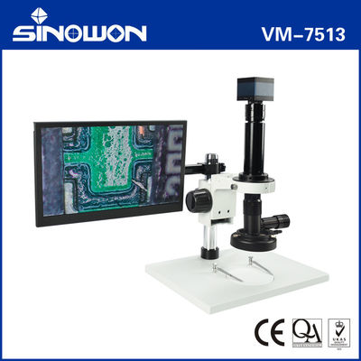 มิโครสโปวิดีโอมโนคูเลอร์ VM-7513 10X - 200X มิโครสโปซูมสําหรับนาฬิกาเครื่องประดับ