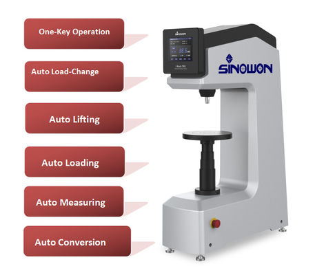 เครื่องทดสอบความแข็งของร็อคเวลล์แบบดิจิตอล Full Auto Intelligent ASTM DIN Conversion Standard iRock-TR1