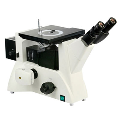 มิกรอสโคปออปติกัลเมทัลลูจิกัล Inverted Optical Metallurgical Microscope 30mmx30mm ระยะการเคลื่อนไหว มีใบรับรอง CE