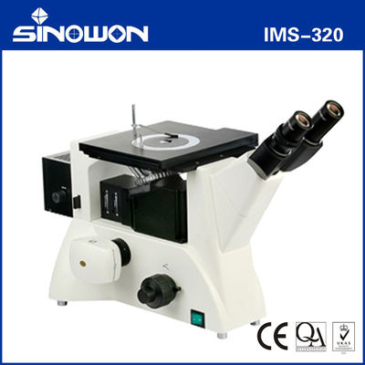 มิกรอสโคปออปติกัลเมทัลลูจิกัล Inverted Optical Metallurgical Microscope 30mmx30mm ระยะการเคลื่อนไหว มีใบรับรอง CE