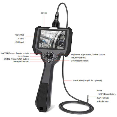 IP67 กล้องตรวจสอบอุตสาหกรรม Endoscope มือถือ IPS มือถือ Digital Endoscope
